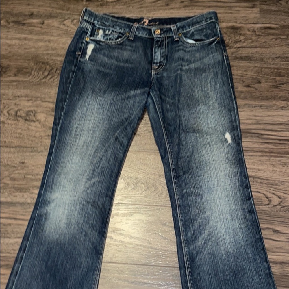 Vintage Seven for all mankind sz 29 slouchy ripped jeans